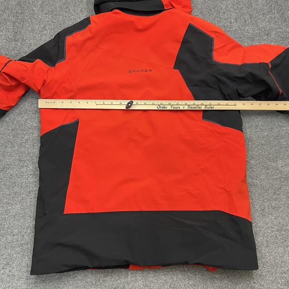 Spyder Jacket Mens XL Red Black GORE-TEX Primaloft Ski Snow Hooded Waterproof - Picture 12 of 13